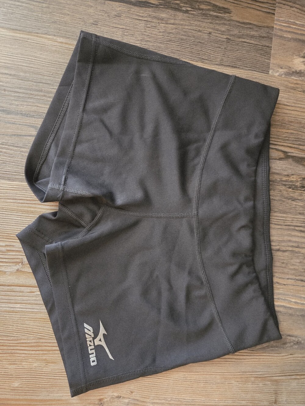 Mizuno Black Athletic Training Shorts with Logo